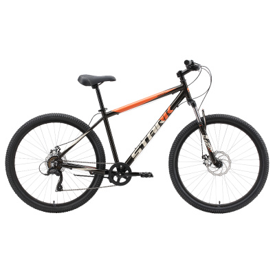 Велосипед Stark'23 Respect 27.1 D Microshift черный/оранжевый/серый 18"