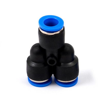 Фитинг пневматический цанговый пластиковый Y-образный PY 10