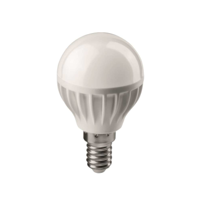 Лампа светодиодная LED 8вт E14 белый матовый шар ОНЛАИТ