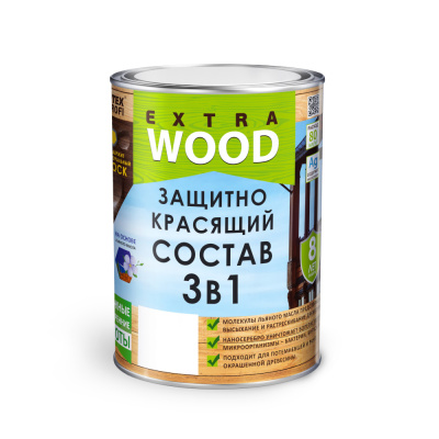 Состав защитно-красящий 3 в 1  FARBITEX ПРОФИ WOOD EXTRA Олива (0,8 л)