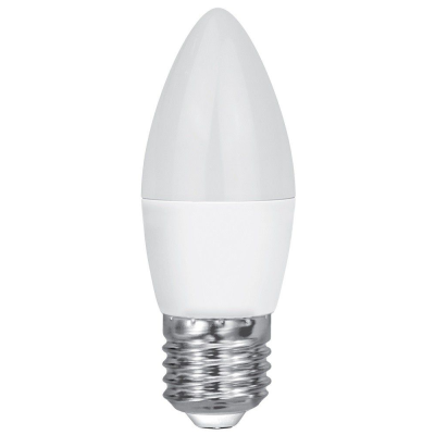 Лампа светодиодная LED 9вт Е27 дневной матовая свеча Feron