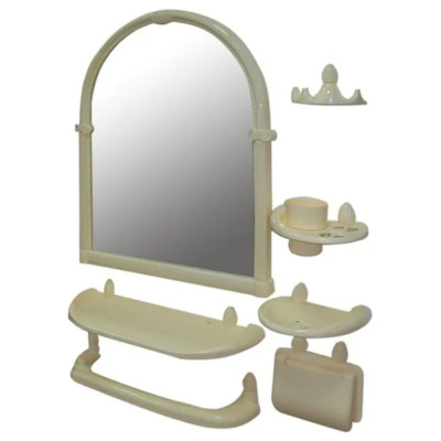 Набор д/ван ком с зерк ОЛИМПИЯ (6 пред) слоновая кость