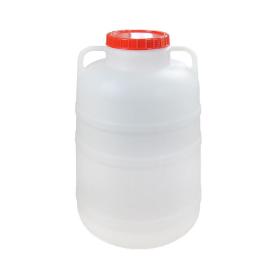 КАНИСТРА-БОЧКА ПЛАСТ. 15 Л КРУГЛАЯ С КРЫШКОЙ И РУЧКАМИ (1/6) "АЛЬТЕРНАТИВА" М044
