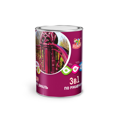 Грунт-эмаль по ржавчине (2кг) голубой OLECOLOR