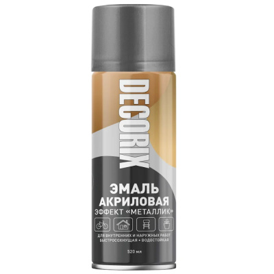Эмаль аэрозольная "металлик" DECORIX, 520, графитовый