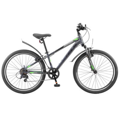 Велосипед STELS Turbo 400 24V (12" Темно-серый/зеленый)