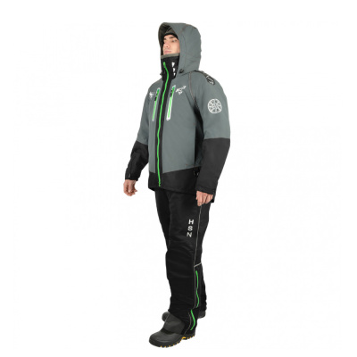 Костюм мужской зимний "Arctic III comfort", hardguard, серый (зеленые молнии) (60-62/182)