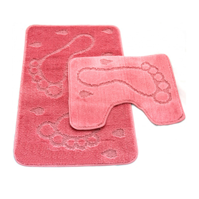 Набор ковриков д/ванной Zalel  2 пр. 60х100 (розовый)