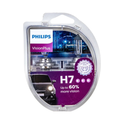 Лампа авт. 12V (+ 60%) H7 55W PX26d (комплект: 2 шт.) Vision Plus Philips