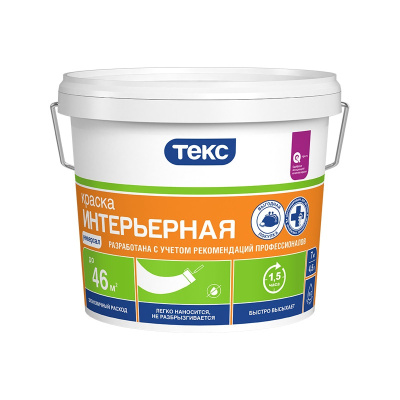 Краска в/д "универсал" интерьерная 7 кг текс