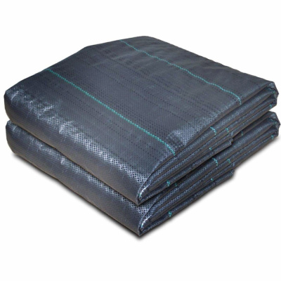 Материал почвоукрывной Naksan 1,55мх10м с колышками для крепления /черный/