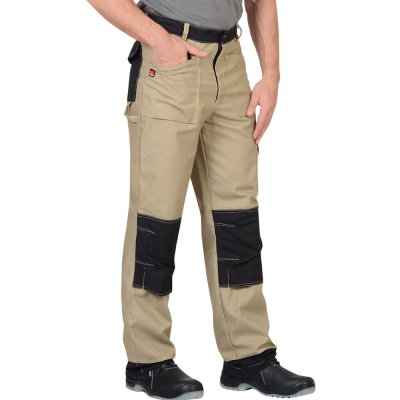 Брюки "СИРИУС-Вест-Ворк" бежевые с черным р.104-108/182-188