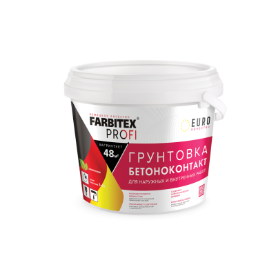 Грунтовка бетоноконтакт акриловая 3,5кг ПРОФИ FARBITEX