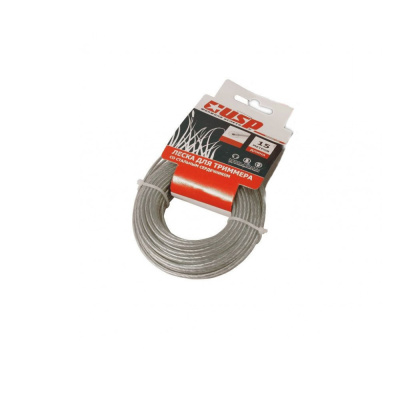 Леска для триммера со стальным сердечником, длина 15 м, профиль - круг, диаметр 3.0 мм