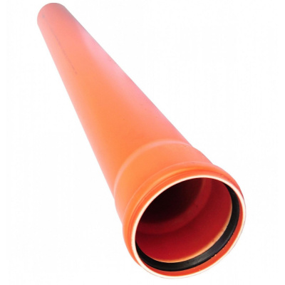 Труба 200-4,9 2 м ПВХ рыжая