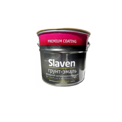 Грунт-эмаль "Славен" быстросохнущий антикоррозионный желтый 20 кг