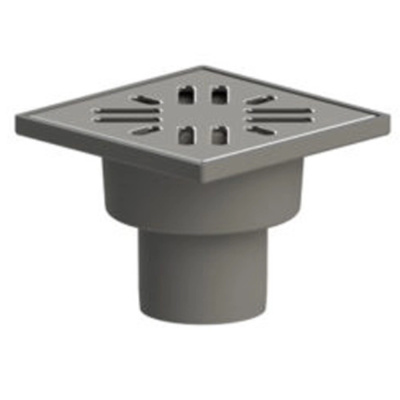 Трап 50 с вертик. спуском  ПП решетка 100*100 нерж. сталь ТАТПОЛИМЕР