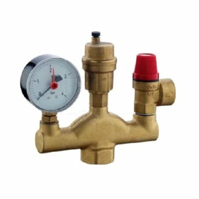 Группа безопасности котла. ВР, латунная F285.06