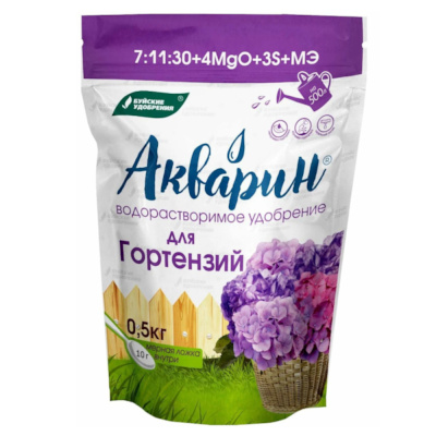 ВРУ д/гортензий 500г Акварин (NPK-7:11:30) 2/12 БХЗ
