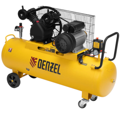 Компрессор воздушный рем. привод BCV2300/100, 2,3 кВт, 100 литров, 440 л/мин// Denzel