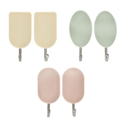 Крючки самоклеящиеся в пакете, 2 шт, 3 цвета, WF-312/2, ВЕСЕЛЫЙ РОДЖЕР