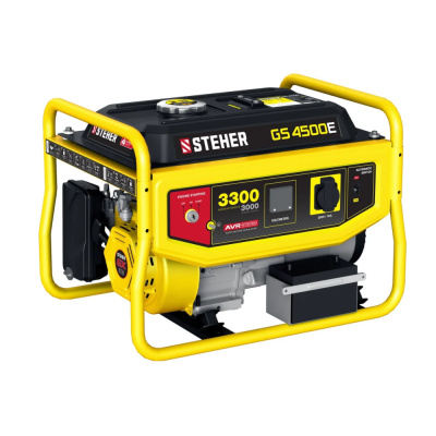 Генератор бензиновый с электростартером (GS-4500E) STEHER  3300 Вт