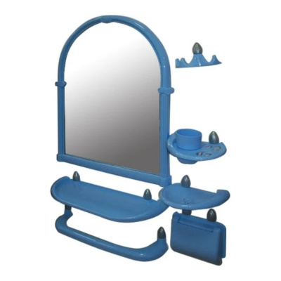 Набор д/ван ком с зерк ОЛИМПИЯ (6 пред) голубой