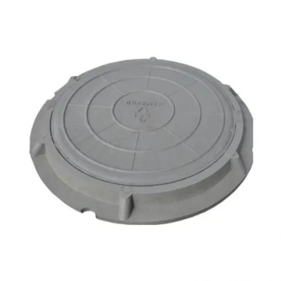Люк полимерный круглый Л 15кН (1,5тн) 750/730 Серый