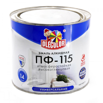Эмаль ПФ-115 голубая алк. (2,7кг) OLECOLOR