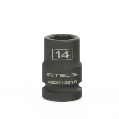 Головка ударная шестигранная, 14 мм, 1/2", CrMo// Stels