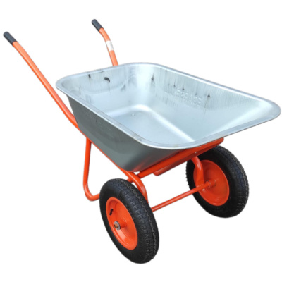 Тачка строительная двухколёсная MegArsenal 110л 200кг пневмоколесо 4,0-8 D20 (комплект)