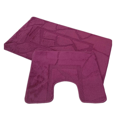 Набор ковриков д/ванной Zalel  2 пр. 55х90 (баклажановый)