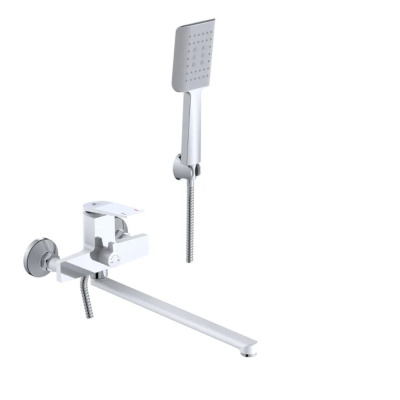 Смеситель для ванны с длинным плоским изливом D169-22W 