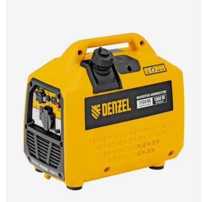 Генератор инверторный GS-1100iS, 1,1 кВт, 230 В, закрытый корпус, ручной старт// DENZEL