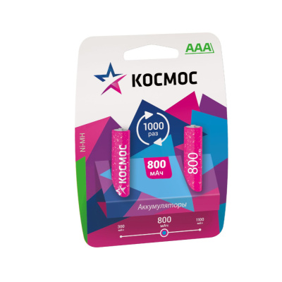 Аккумулятор R03 (AAA) Ni-Mh 1100Mah Космос