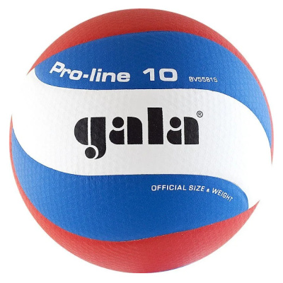 Мяч вол. "GALA Pro-Line 10" арт. BV5581S, р. 5,синт.кожа ПУ Microfiber,клееный,бут.кам,бело-гол-крас
