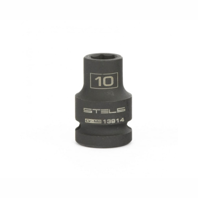 Головка ударная шестигранная, 10 мм, 1/2", CrMo// Stels