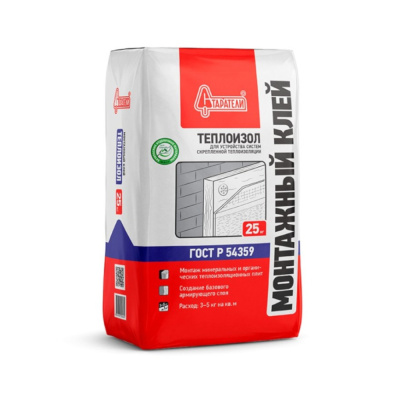 Клей монтажный теплоизол (25кг) Старатели