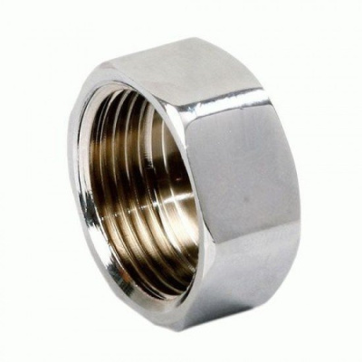 Заглушка 1 1/2 внутр. хром