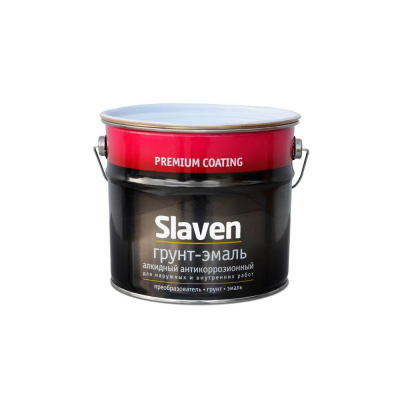 Грунт-эмаль "Славен" быстросохнущий антикоррозионный белый 20 кг