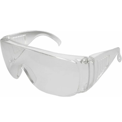 Очки защитные, открытый тип. прозрачный корпус и дужки