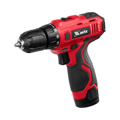 Дрель-шуруповерт аккумуляторная MCDL-12-02P, Li-Ion, 12 В, 2 акк.// MTX