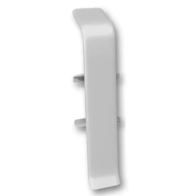 Угол для плинтуса 55мм "Деконика" Светло-серый/ 002 соединительный