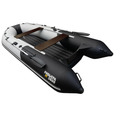 Лодка Ривьера Компакт 3600 НДНД комби светло-серый/черный