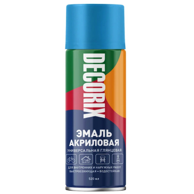 Эмаль аэрозольная универсальная DECORIX, 520, ярко-синий