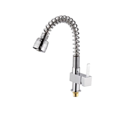 Смеситель для кухни с гибким регулируемым изливом (крепление гайка) P911 