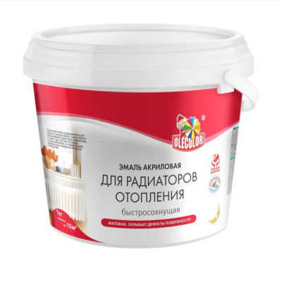 Эмаль акриловая для радиаторов отопления 0,5 кг. OLECOLOR