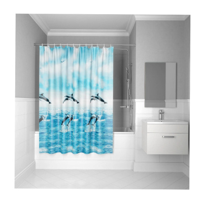 Штора для ванной комнаты, 180*180см, PEVA, P21PV11i11,  IDDIS