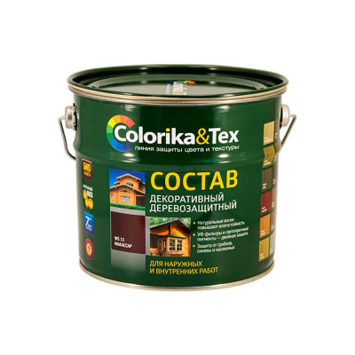 Состав деревозащитный ''Colorika&Tex'' тик 2,7л