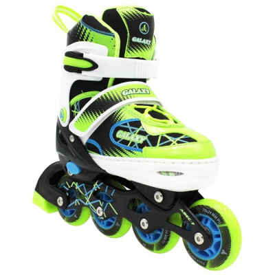 Раздвижные роликовые коньки Galaxy Green S(31-34)